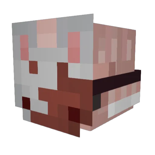 chupji Minecraft avatar head, 3D render