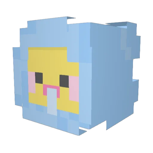 churang Minecraft avatar head, 3D render