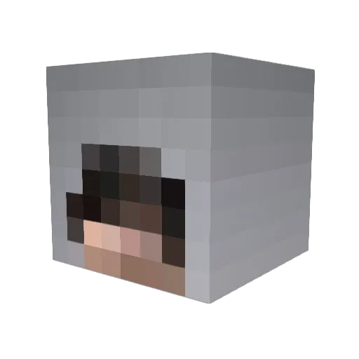 churrbum Minecraft avatar head, 3D render