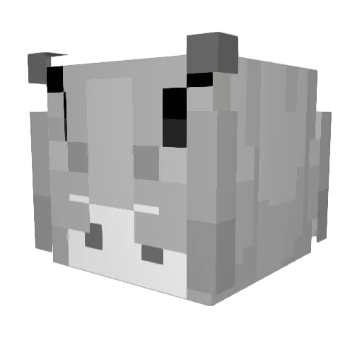 churya Minecraft avatar head, 3D render