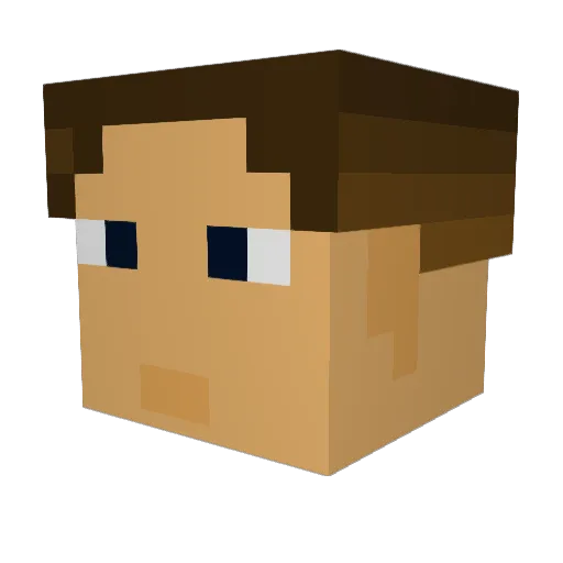 chus2212 Minecraft avatar head, 3D render