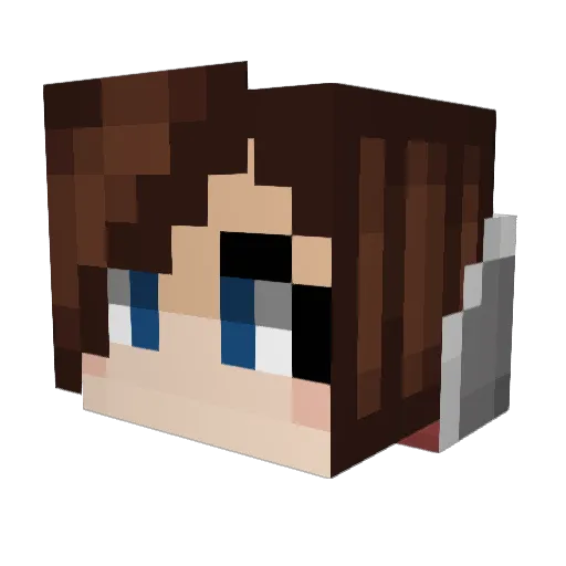 chusoleil Minecraft avatar head, 3D render