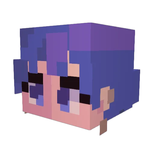 chutato Minecraft avatar head, 3D render