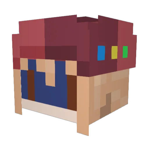chuto39 Minecraft avatar head, 3D render