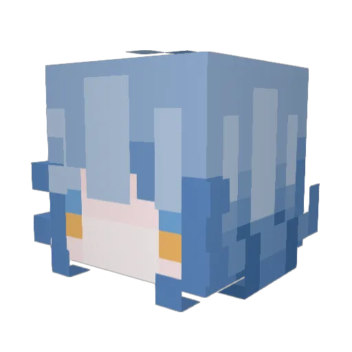 chuu_kkumi Minecraft avatar head, 3D render