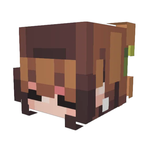 chuuchewtrain Minecraft avatar head, 3D render