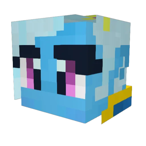 chuuchik Minecraft avatar head, 3D render
