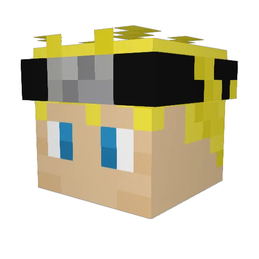 chuuns Minecraft avatar head, 3D render