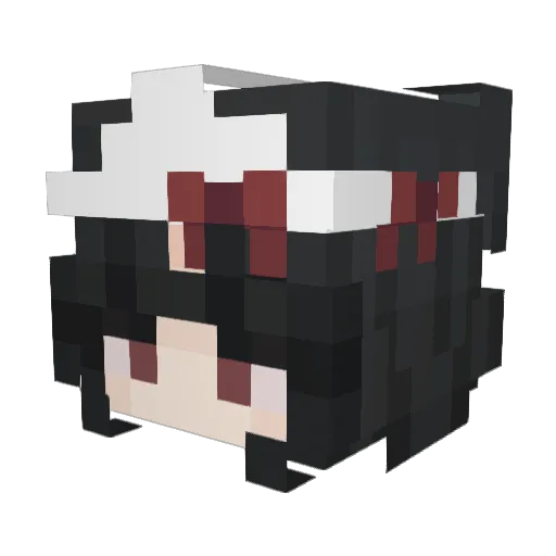 chuunzin Minecraft avatar head, 3D render