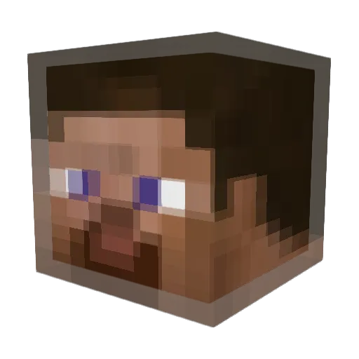 chuva__ Minecraft avatar head, 3D render