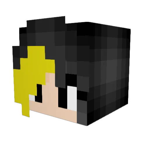 chuwauwa Minecraft avatar head, 3D render