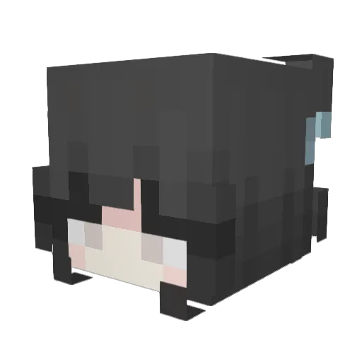 chuyuo Minecraft avatar head, 3D render