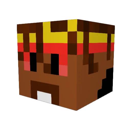 chvauguste Minecraft avatar head, 3D render