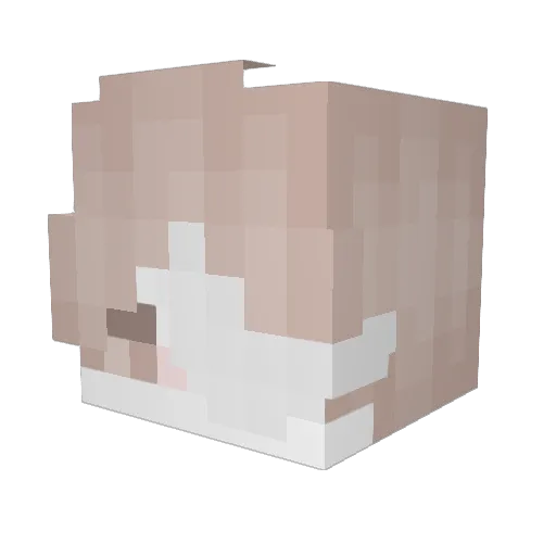 chvosq Minecraft avatar head, 3D render