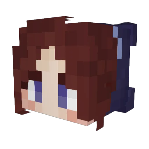chwkoji Minecraft avatar head, 3D render