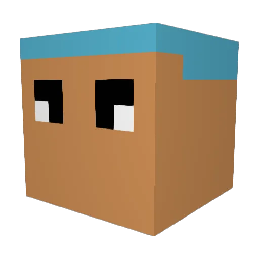 chxmaaaa Minecraft avatar head, 3D render