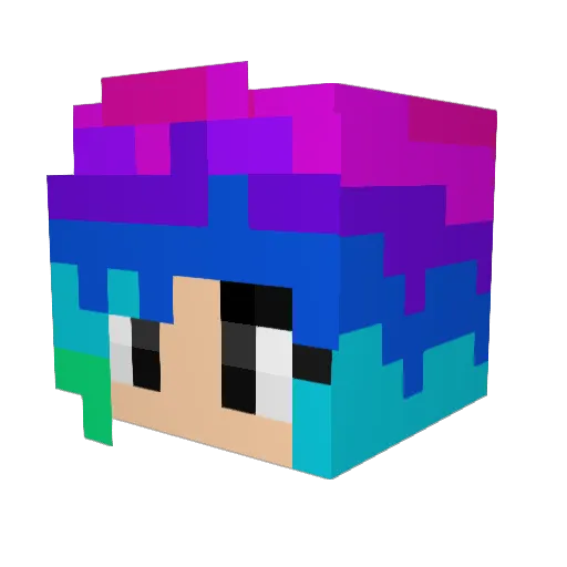 chygurly Minecraft avatar head, 3D render