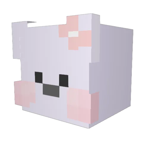 chyooniii Minecraft avatar head, 3D render