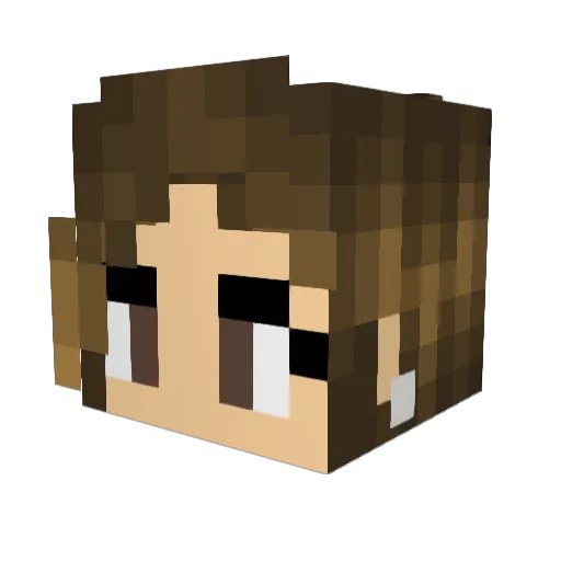 ciaoMC Minecraft avatar head, 3D render