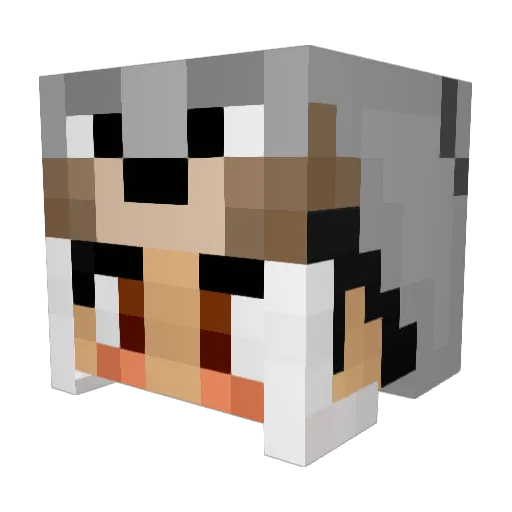 ciaxssu Minecraft avatar head, 3D render
