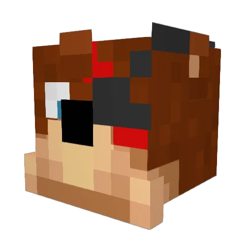 cibarran Minecraft avatar head, 3D render