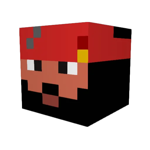 cibra Minecraft avatar head, 3D render