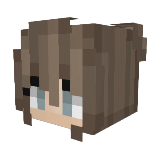 cicabbia Minecraft avatar head, 3D render