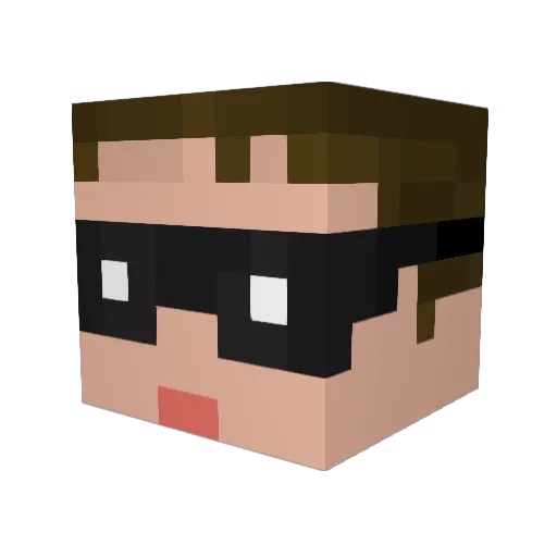 cicerox Minecraft avatar head, 3D render
