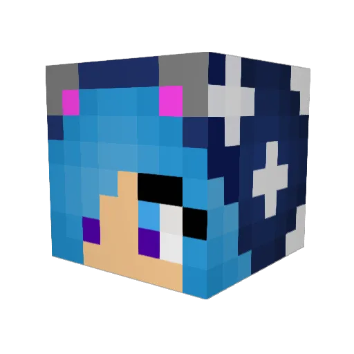 cicherochicks Minecraft avatar head, 3D render