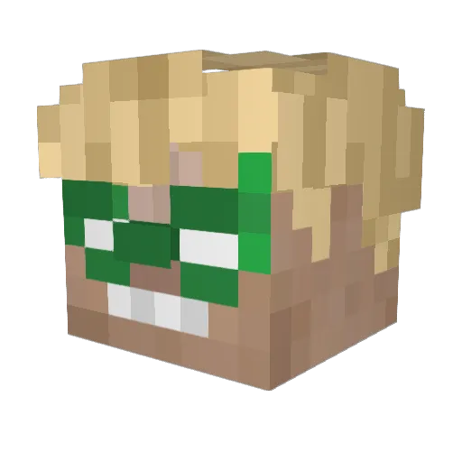 cichytheglorious Minecraft avatar head, 3D render