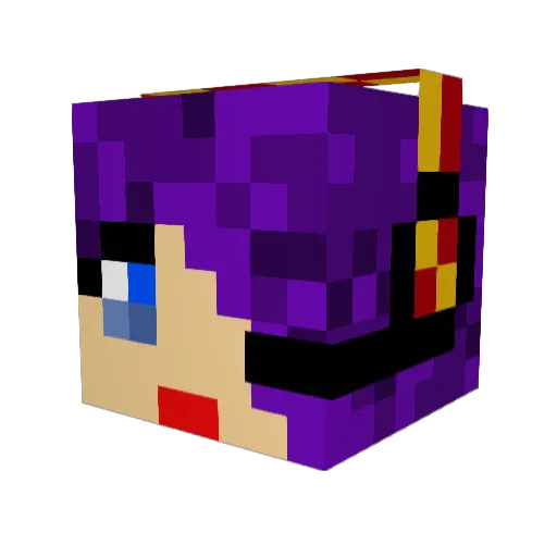 cicipeace Minecraft avatar head, 3D render