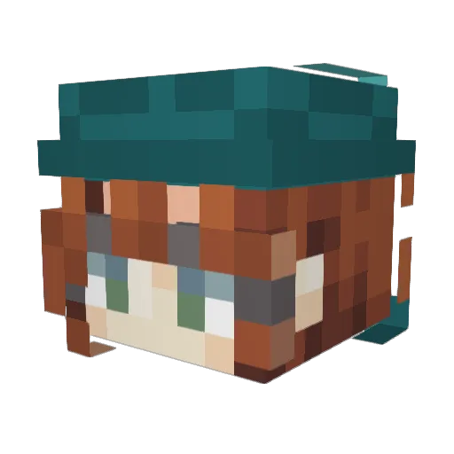ciderdive Minecraft avatar head, 3D render