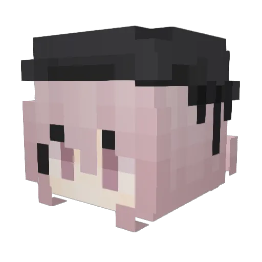 ciecies Minecraft avatar head, 3D render