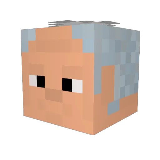 ciemniutki_ Minecraft avatar head, 3D render