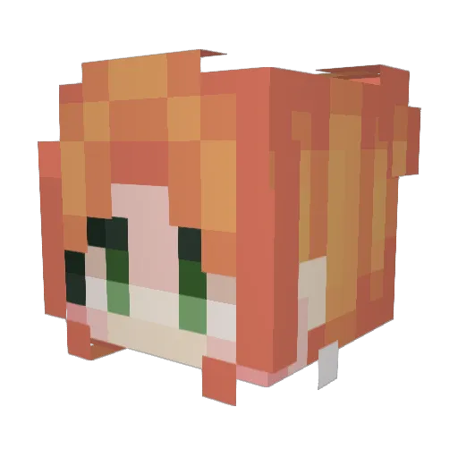 cifuel Minecraft avatar head, 3D render