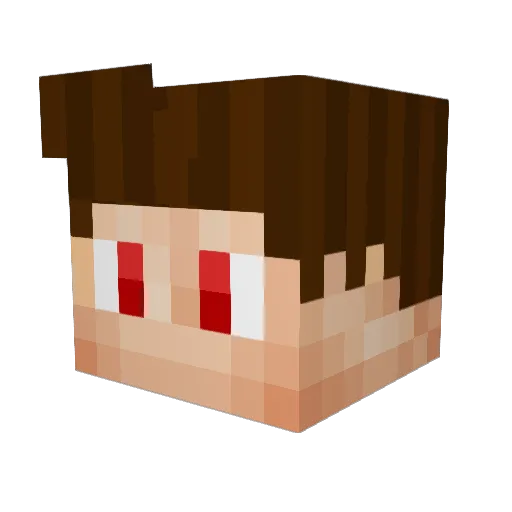 cigarcrafter Minecraft avatar head, 3D render