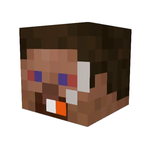 cigerastas Minecraft avatar head, 3D render