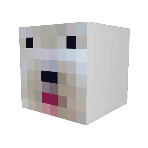 cigerts Minecraft avatar head, 3D render