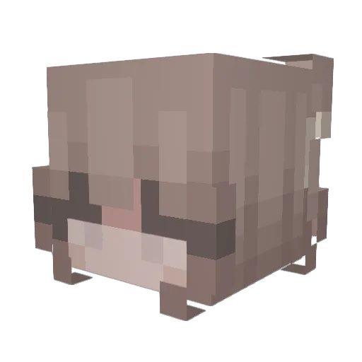 ciici Minecraft avatar head, 3D render