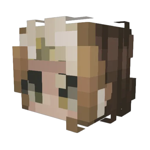 ciico Minecraft avatar head, 3D render