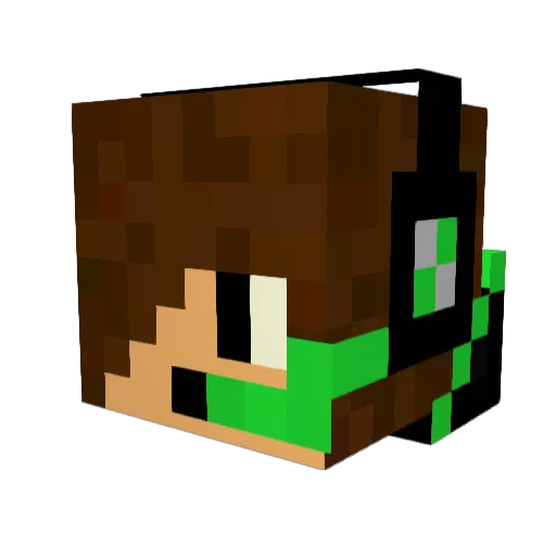 cij Minecraft avatar head, 3D render