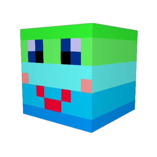 ciljart Minecraft avatar head, 3D render