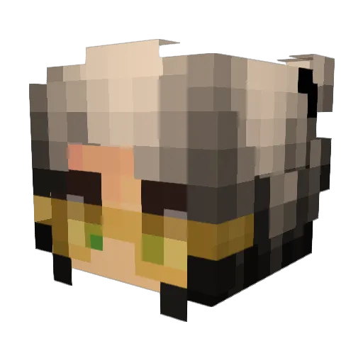 cillakillar Minecraft avatar head, 3D render