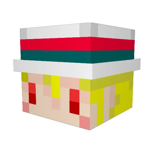 cima_ Minecraft avatar head, 3D render