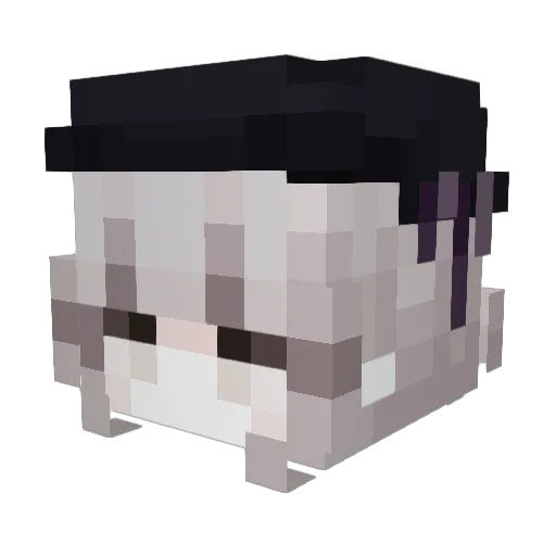 cimmeriian Minecraft avatar head, 3D render