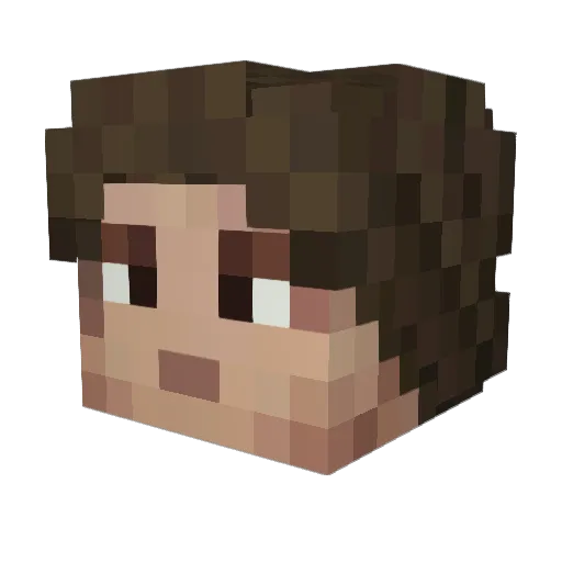 cimotA Minecraft avatar head, 3D render