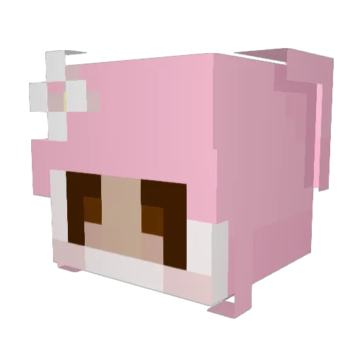 cinaamii Minecraft avatar head, 3D render