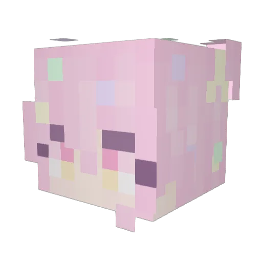 cinamocha Minecraft avatar head, 3D render