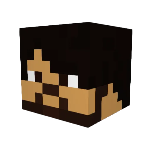 cinaric Minecraft avatar head, 3D render