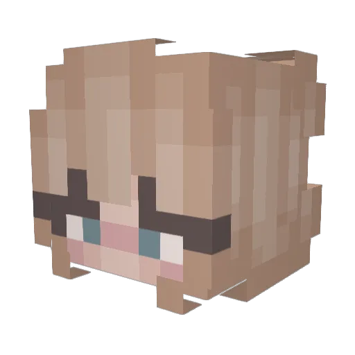 cincip Minecraft avatar head, 3D render